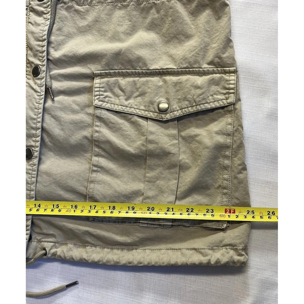 Apt. 9 Womens XL Khaki Utility Coat Field Jacket Spring Classic Casual Cargo Tan - Picture 13 of 15